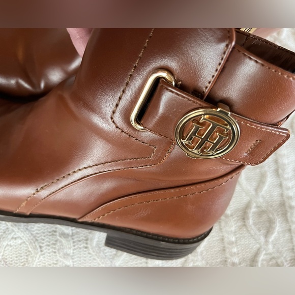 Tommy Hilfiger Brown Zip Up Boots Women’s Size 8 - Picture 3 of 13